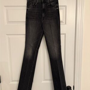MOTHER Women's Straight Leg Jeans in Black